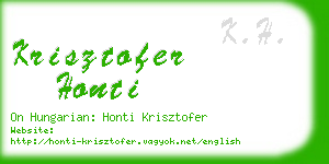 krisztofer honti business card